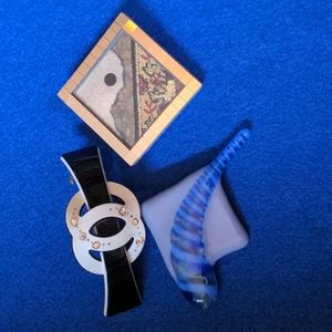 Two Brooches and One Hair Clip